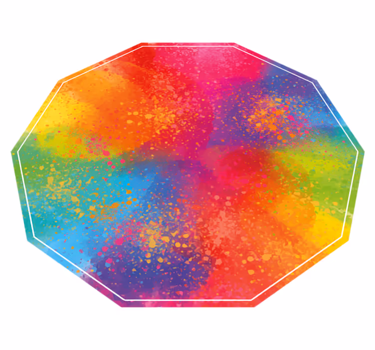 Vinyl Teppich Marmor bunt bespritztes sechseck - TenStickers