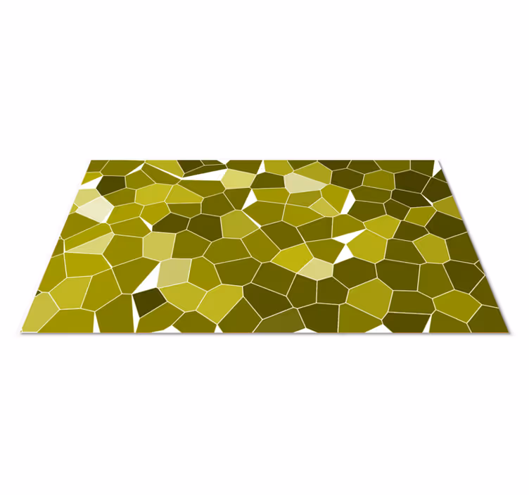 Vinylteppich modern Grüne mosaiksteine - TenStickers