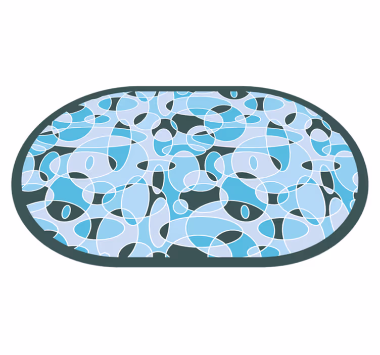 Vinylteppich minimalistisch Blaues oval - TenStickers