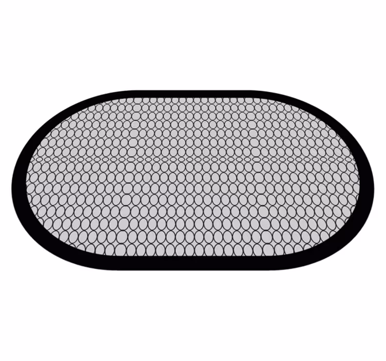Vinylteppich minimalistisch Graues oval - TenStickers