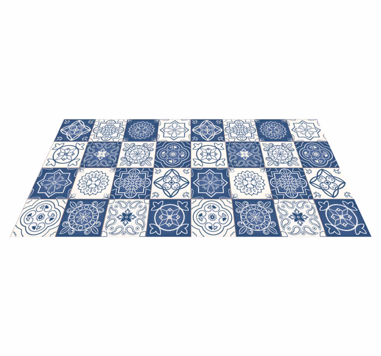 Vinylteppich modern Blauer fliesendruck - TenStickers