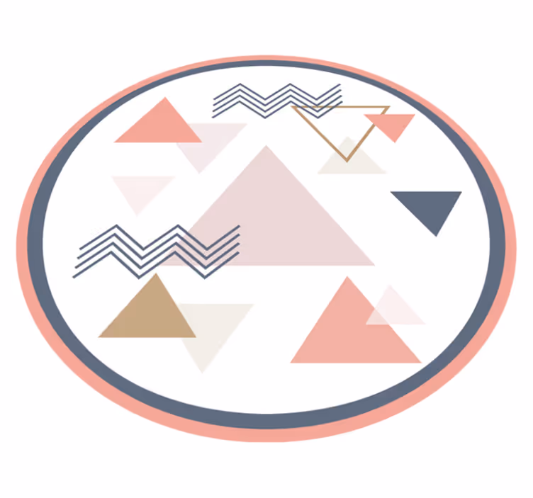 Vinyl Teppich geometrisch geometrisch abstrakt kreis - TenStickers