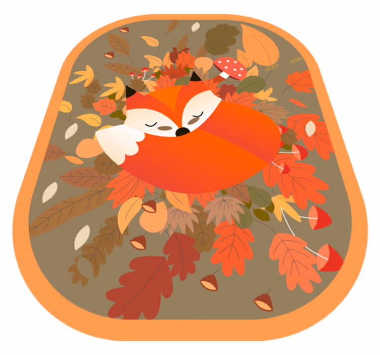 Vinylteppich Tiere Fuchs bunt - TenStickers