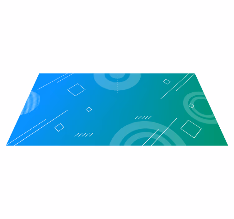 Vinylteppich modern Blauer abstrakter geometrischer druck - TenStickers
