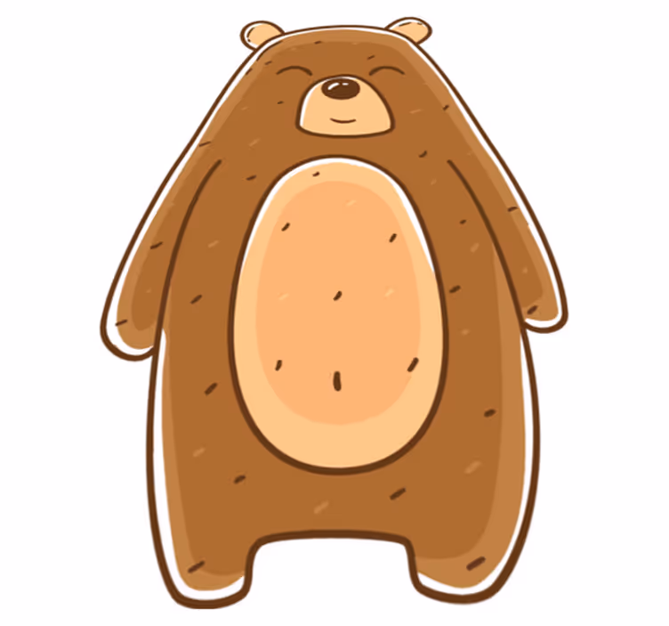 Vinyl Teppich Tiere bärenillustration - TenStickers