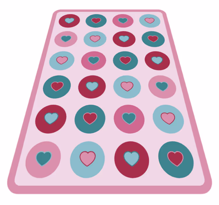 Vinyl Teppich Kinder herzliche spielzeit - TenStickers