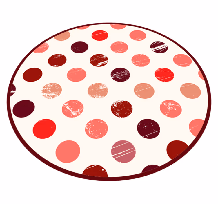 Vinyl Teppich Textur kreisförmige tupfen - TenStickers