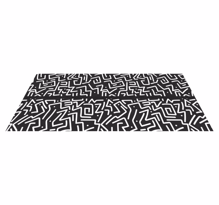 Vinyl Teppich geometrisch abstraktes labyrinth - TenStickers