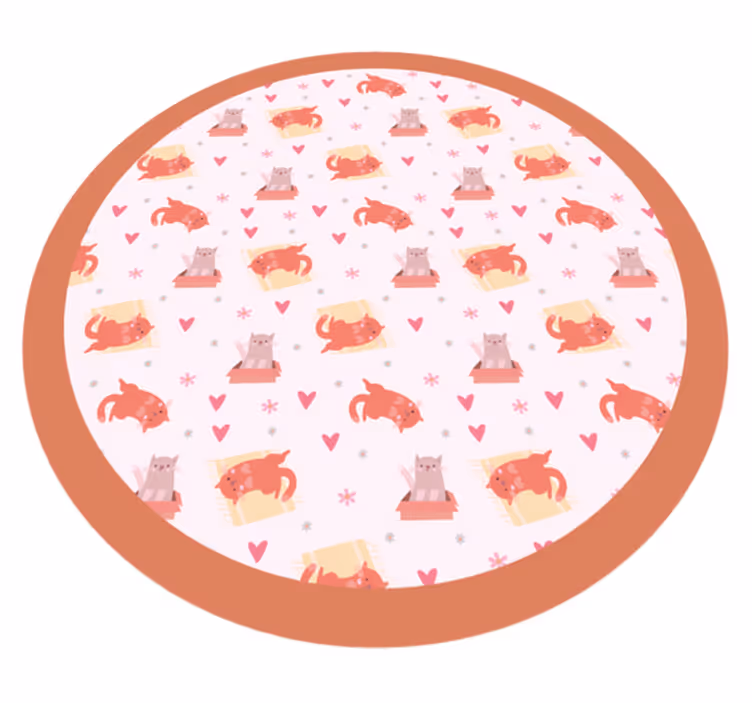 Vinyl Teppich Baby verspieltes katzenmotiv - TenStickers