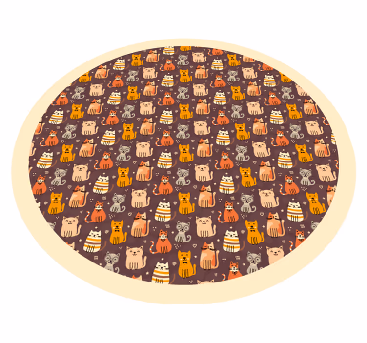 Vinyl Teppich kindlich spielkreis mit tiermuster - TenStickers