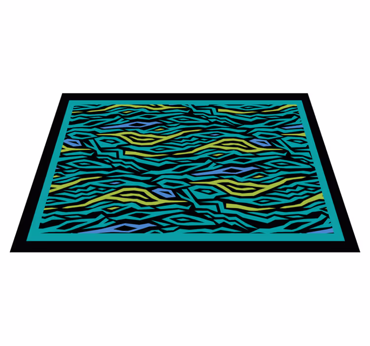 Vinylteppich Animal Print Neonblauer zebradruck - TenStickers