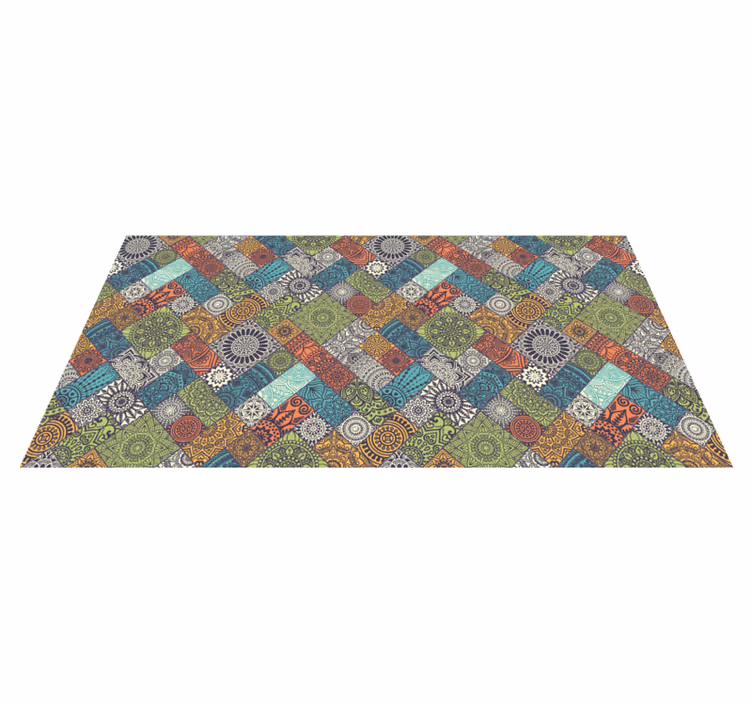 Vinyl Teppich Küche Ethnische mandala musterfliesen - TenStickers
