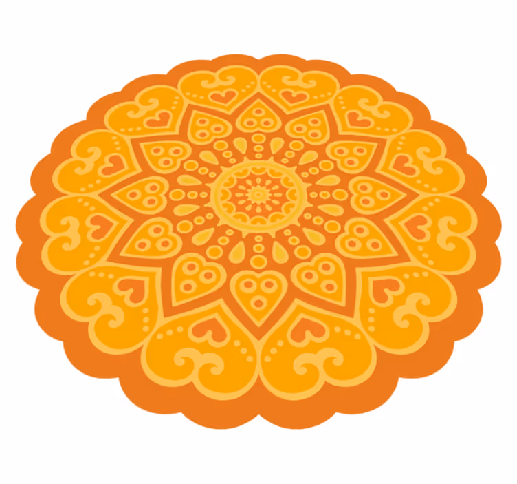 Vinyl Teppich Mandala mandala-bodenakzent - TenStickers