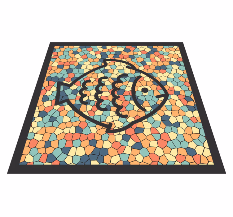 Vinylteppich Mosaik mosaik-fischmuster - TenStickers