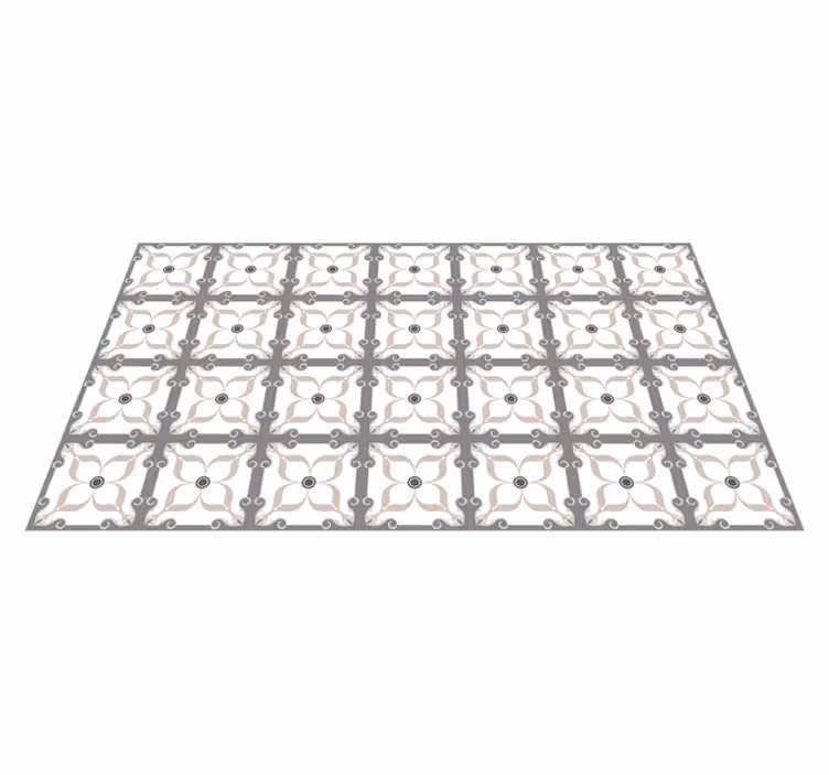 Vinylteppich modern Boden rosa fliese - TenStickers