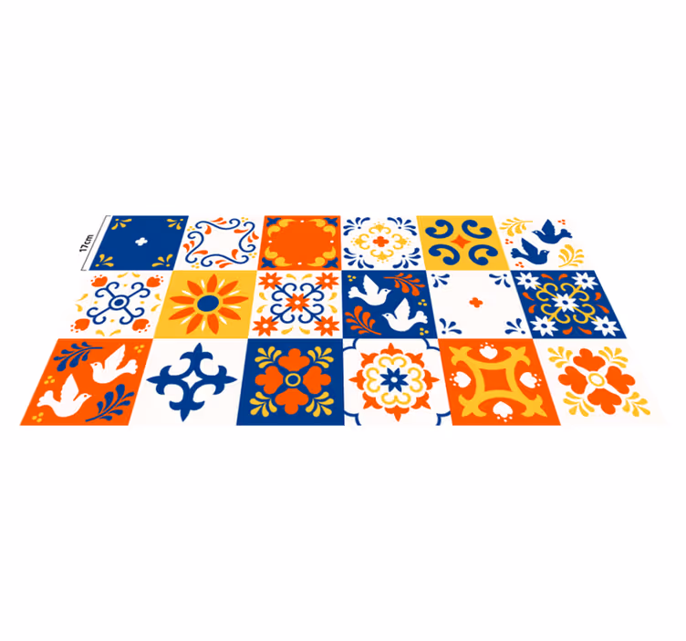 Vinylteppich modern Mexikanisches fliesenmuster - TenStickers