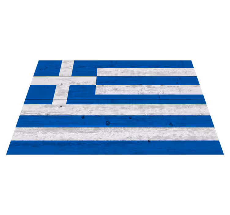 Vinylteppich Holz Griechische holzfahne - TenStickers
