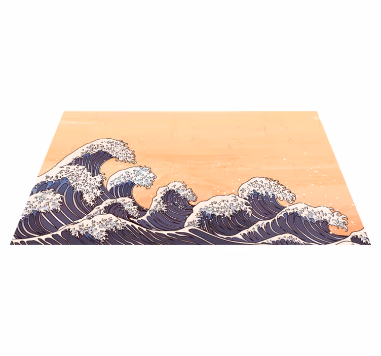 Vinylteppich Natur Traditionelle japanische welle - TenStickers
