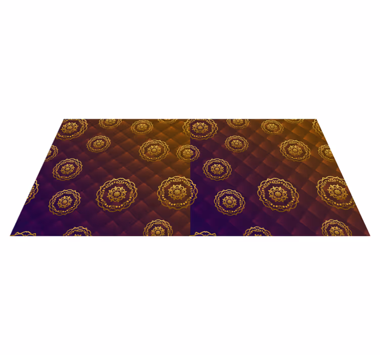 Vinyl Teppich Mandala mandala-motiv-overlay - TenStickers