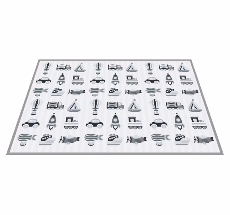 Vinyl Teppich Kinder spielerischer transport - TenStickers