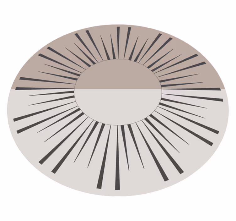 Vinylteppich Streifen kreisförmiges sunburst-design - TenStickers