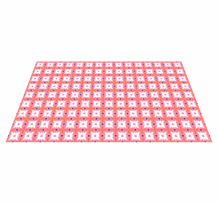 Vinylteppich Mosaik Bunte blumenfliesen - TenStickers