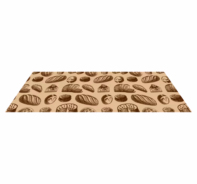 Vinyl Teppich Küche Bäckerei Design - TenStickers