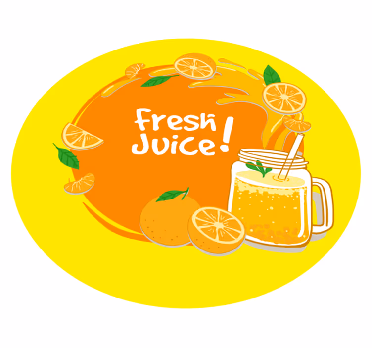 Vinyl Teppich Text frischer saftspritzer - TenStickers