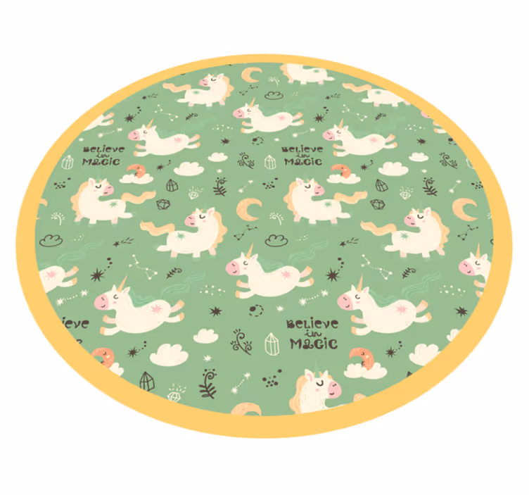 Vinyl Teppich Kinder magische einhörner - TenStickers