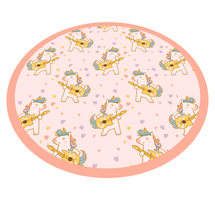 Vinyl Teppich Kinder einhorn tanzkreis - TenStickers