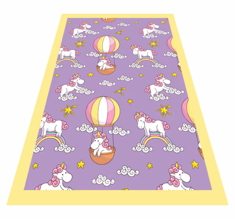 Vinyl Teppich Kinder verspieltes einhorn-muster - TenStickers