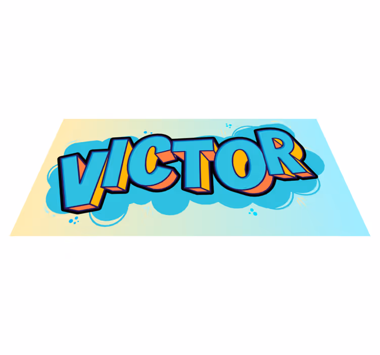 Vinylteppich mit Name 3D anpassbarer name - TenStickers