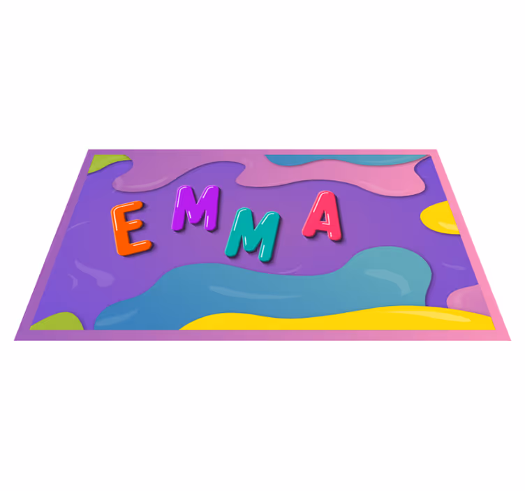 Vinyl Teppich mit Namen personalisierter name - TenStickers