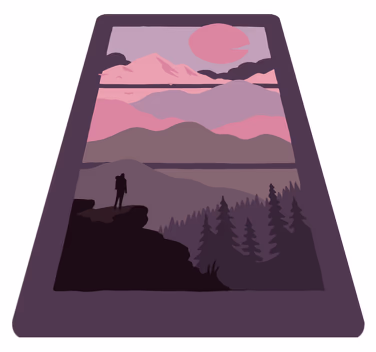 Vinyl Teppich Natur silhouette der wildnis - TenStickers