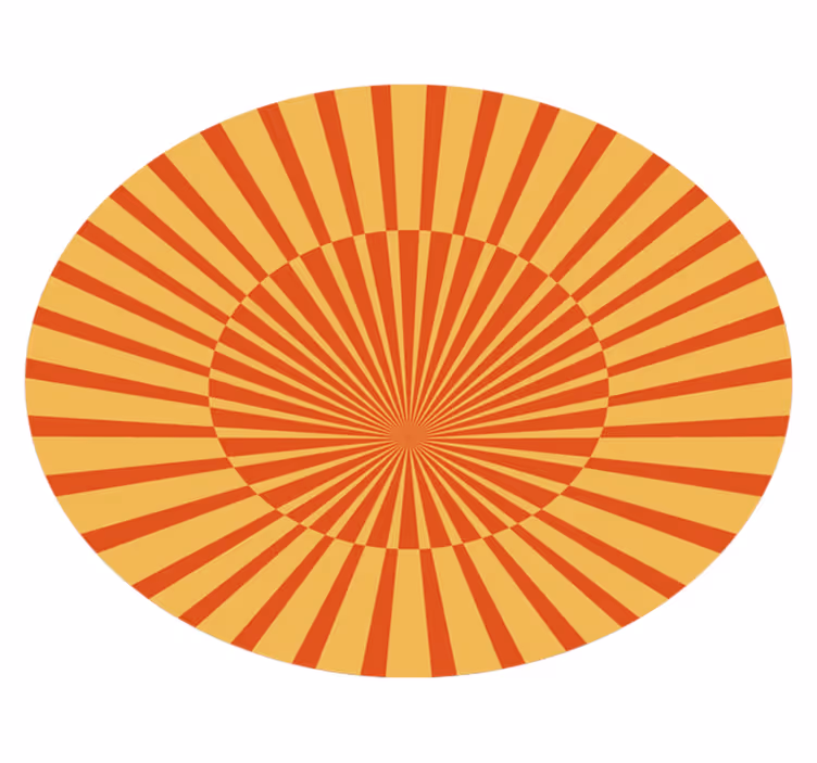 Vinylteppich Streifen sunburst kreisförmiges muster - TenStickers