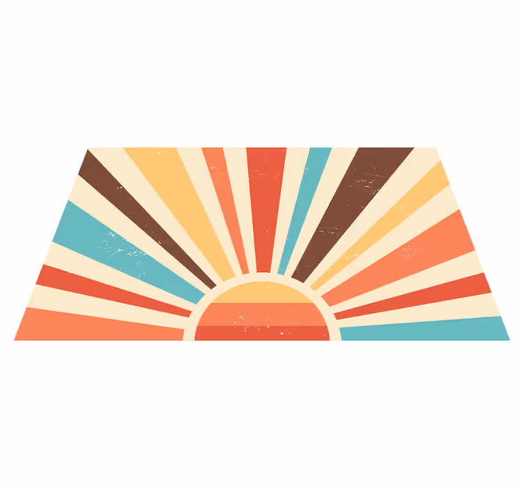 Vinylteppich Streifen sunburst-streifen - TenStickers
