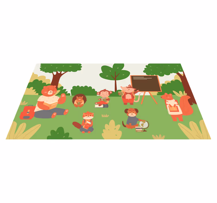 Vinyl Teppich Kinderzimmer dschungel-klassenzimmer - TenStickers