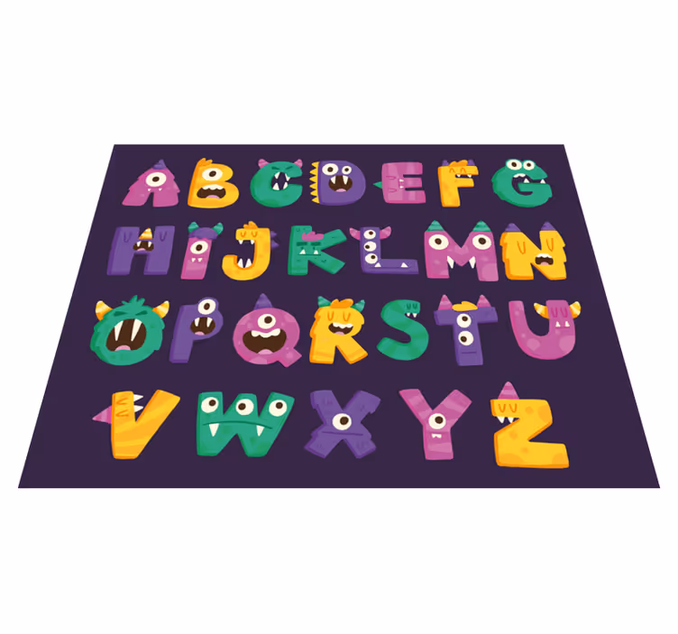 Vinyl Teppich Alphabet alphabet-monster - TenStickers