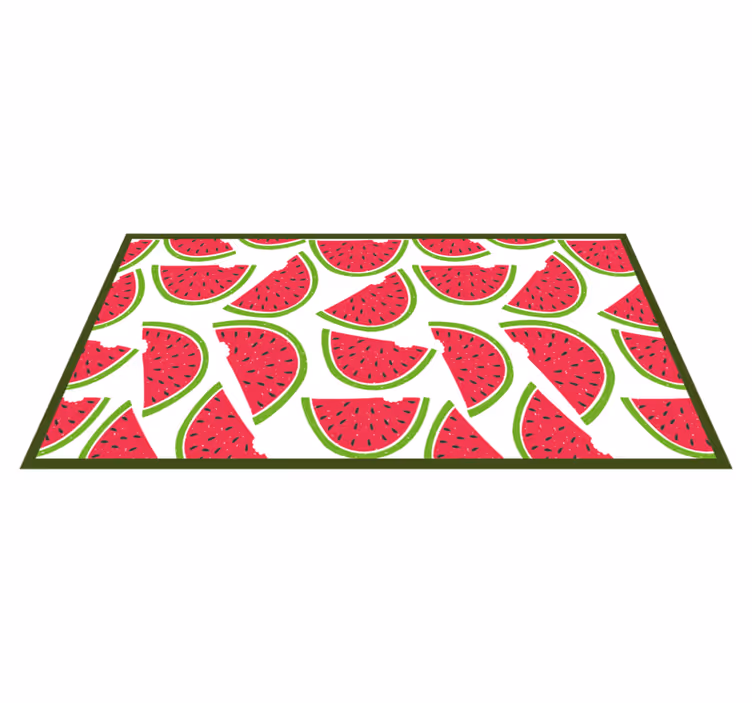 Vinyl Teppich Blumen wassermelonenscheiben-muster - TenStickers