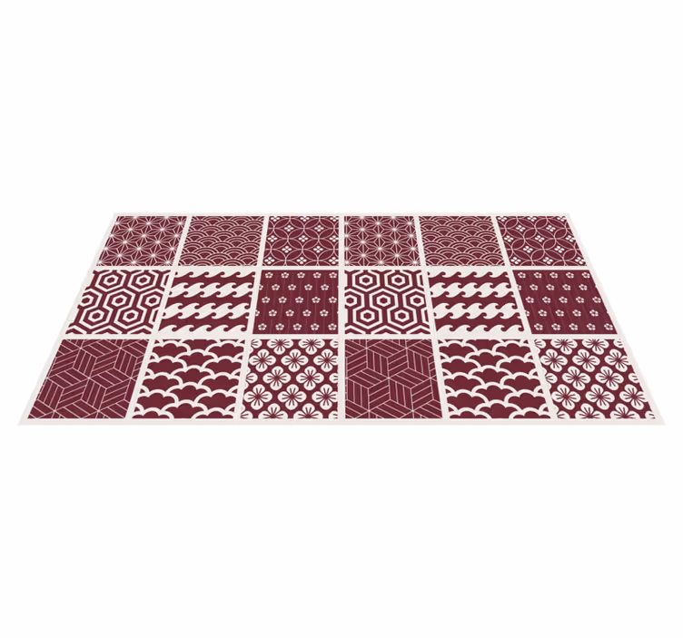 Vinylteppich Mosaik Rote fliese - TenStickers