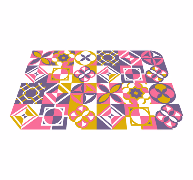 Vinyl Teppich Küche Geometrische fliesen - TenStickers