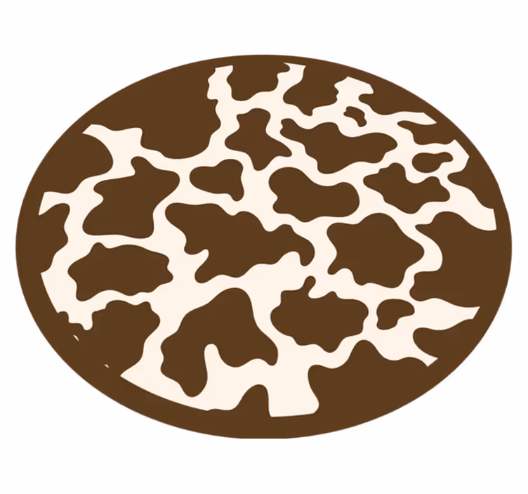 Vinylteppich Animal Print Braune kuh - TenStickers