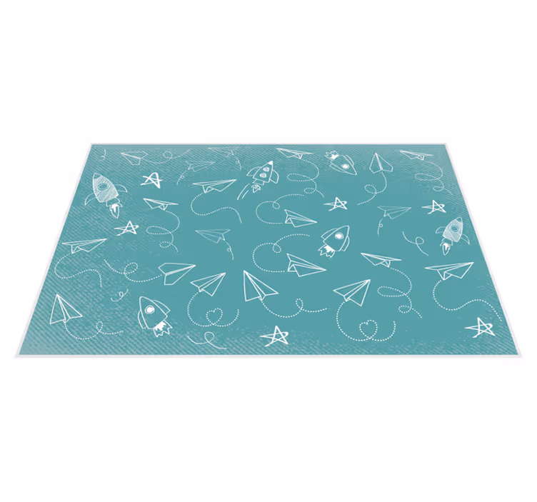 Vinyl Teppich Spiele spielerische weltraumreise - TenStickers