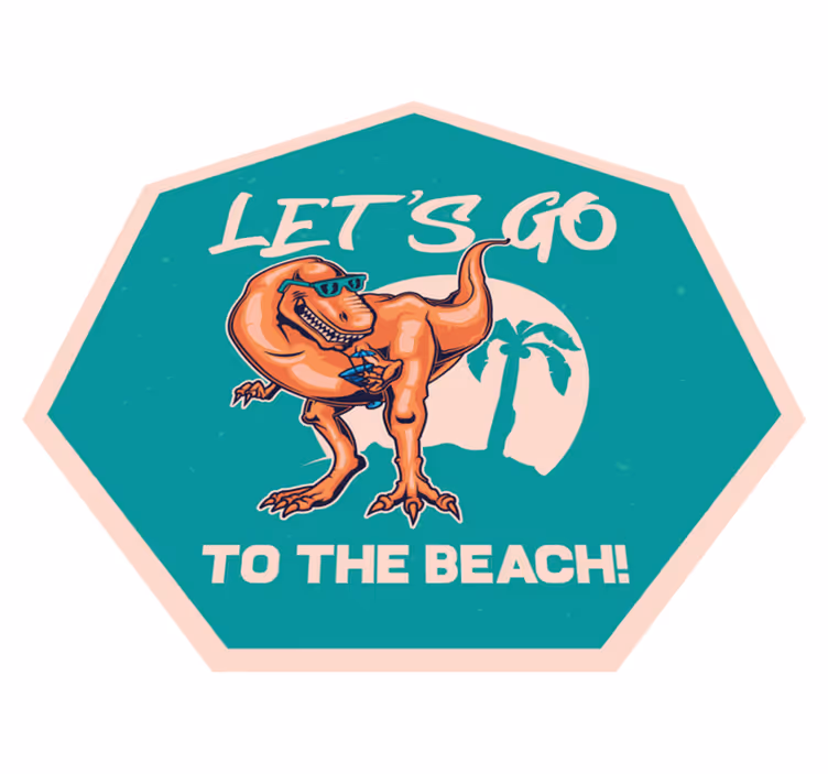 Vinyl Teppich Tiere strand-dinosaurier-spaß - TenStickers