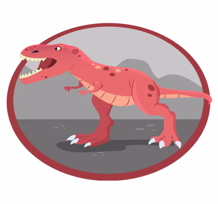 Vinylteppich kindlich T-rex illustration für kinder brüllen - TenStickers