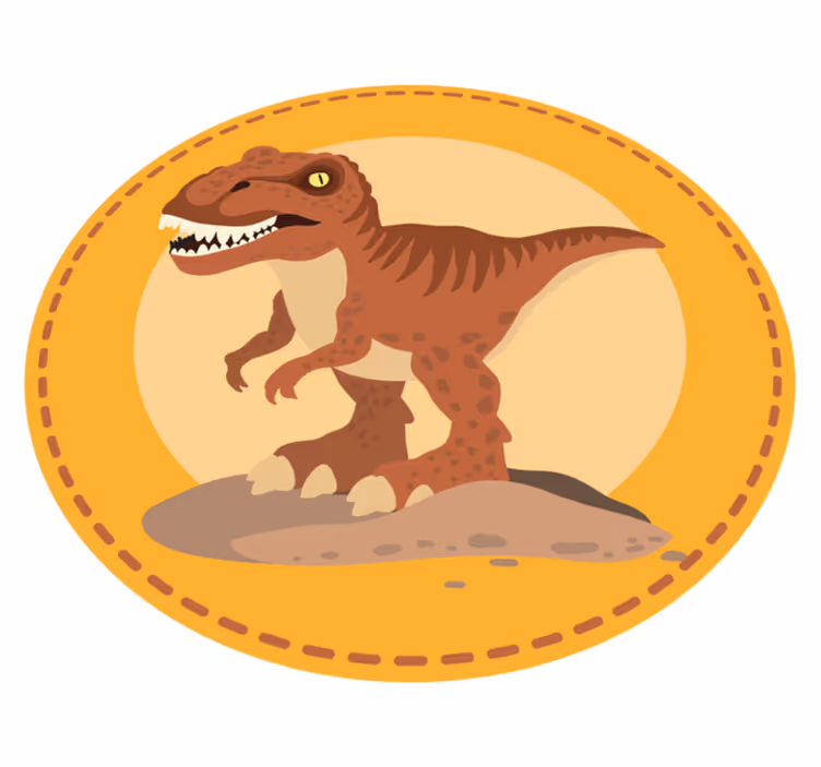 Vinylteppich Tiere Orange dinosaurier Hintergrund - TenStickers