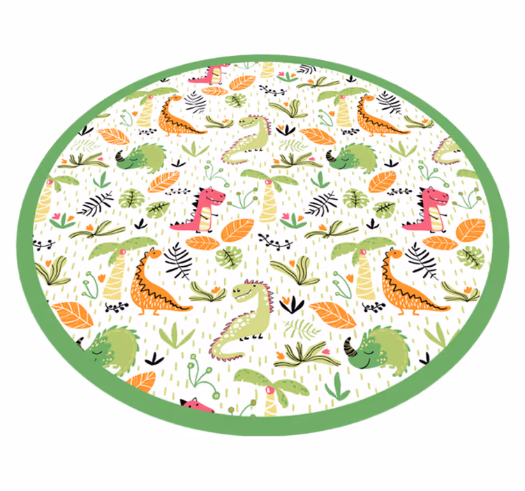 Vinyl Teppich kindlich safari-abenteuerkreis - TenStickers
