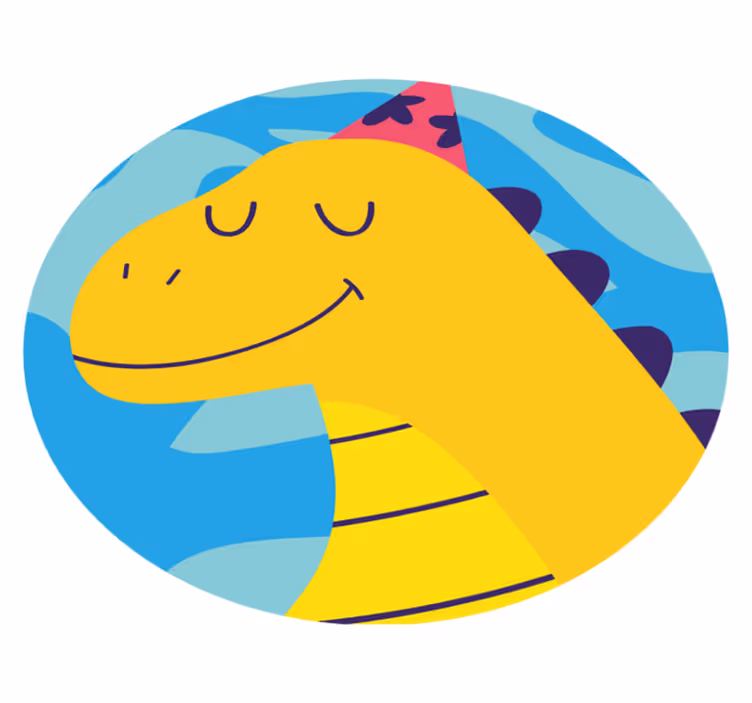 Vinyl Teppich Kinder dinosaurier-partythema - TenStickers
