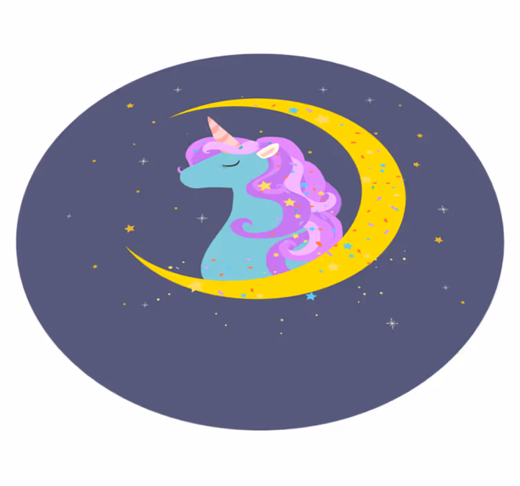 Vinyl Teppich Kinder einhorn-halbmond-bilder - TenStickers
