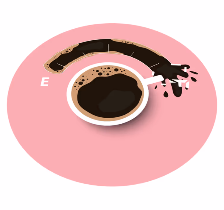 Vinyl Teppich Textur verschütteter kaffee - TenStickers